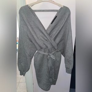 Nanamacs Eclair Wrap Mini Knit Dress